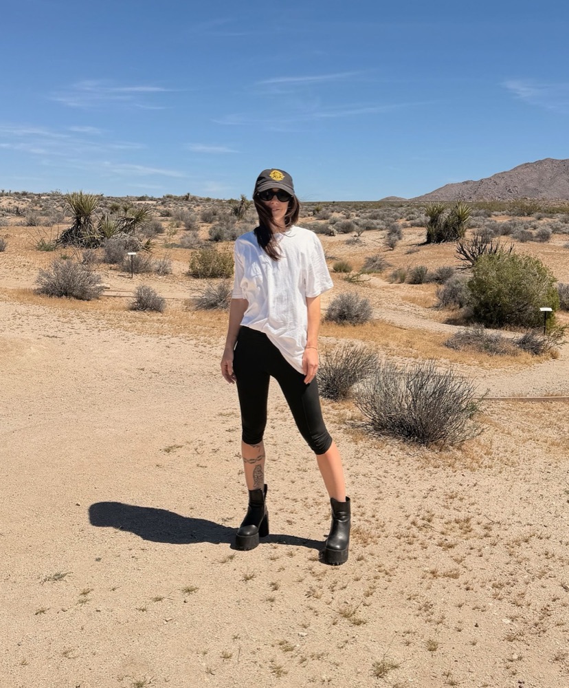 Margaret Croft standing in the Joshua Tree desert